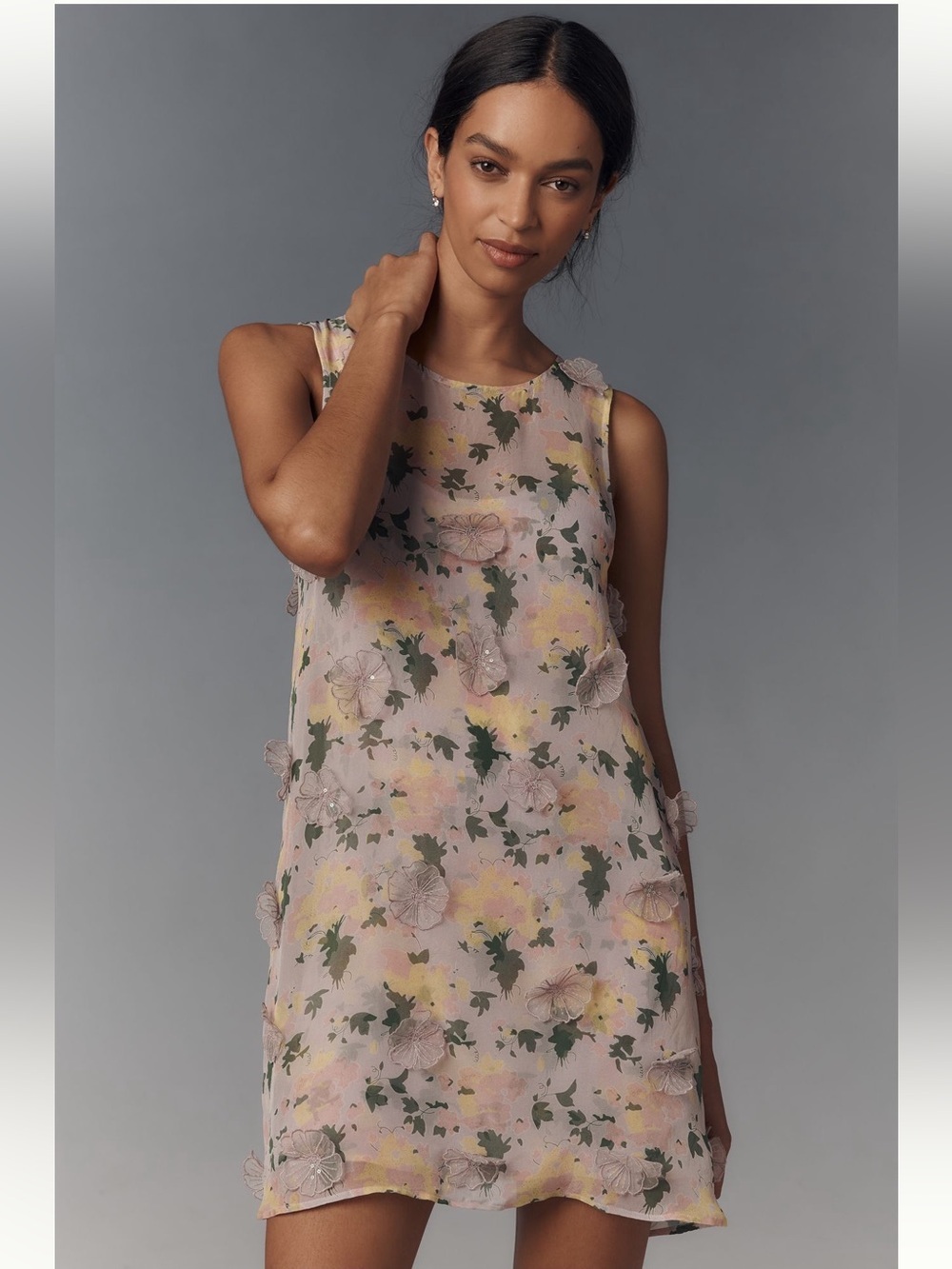 Anthropologie Pinnacle by Shruti Sancheti Sheer
Floral Mini Dress Size M